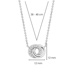 Collier Ti Sento 3915ZI - Collier Argent 2 Anneaux Entrelacés