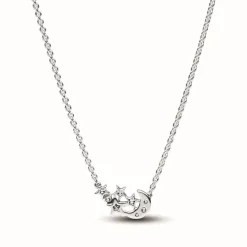 Collier Étoile et Lune Scintillantes