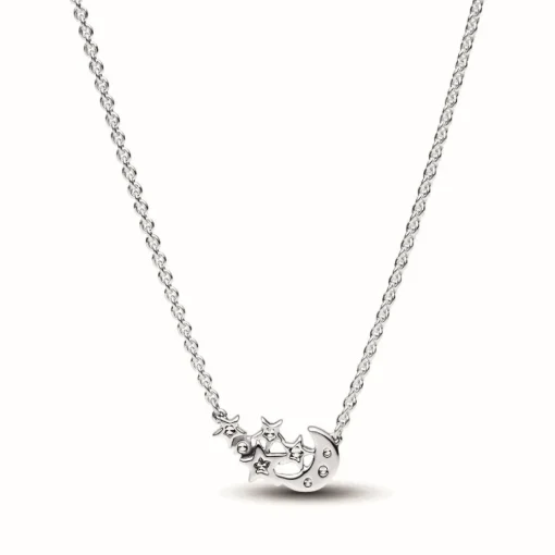 Collier Étoile et Lune Scintillantes