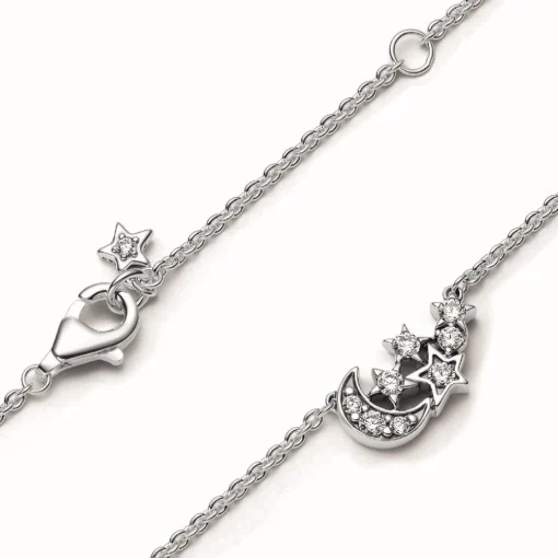 Collier Étoile et Lune Scintillantes