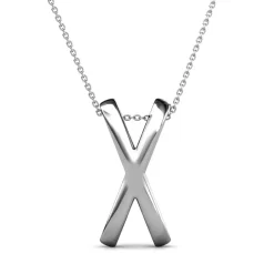 Collier X Duo Argenté