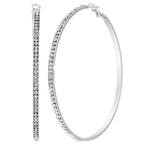 Créoles So Charm - B4067-ARGENT - Boucles D'Oreilles Argentées