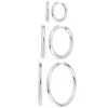 Créoles So Charm - B4139-ARGENT+B4140-ARGENT+B4141-ARGENT - Boucles D'Oreilles Argentées