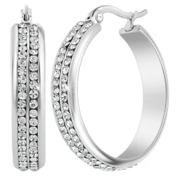 Créoles So Charm - B4175-ARGENT - Boucles D'Oreilles Argentées