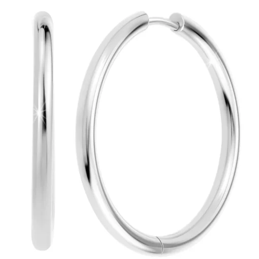 Créoles So Charm - B4141-ARGENT - Boucles D'Oreilles Argentées
