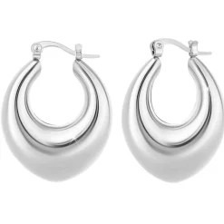 Créoles So Charm - B4013-ARGENT - Boucles D'Oreilles Argentées