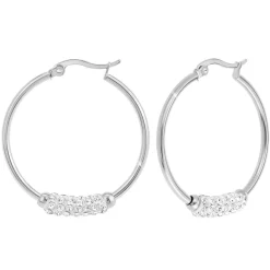Créoles So Charm - B2790-ARGENT - Boucles D'Oreilles Argentées