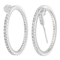 Créoles So Charm - B3148-ARGENT - Boucles D'Oreilles Argentées
