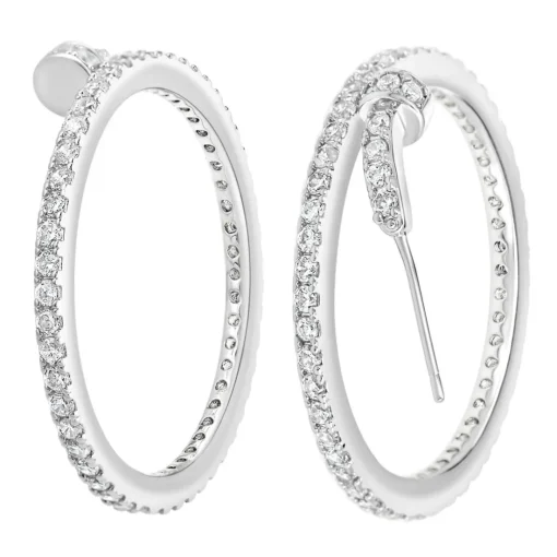 Créoles So Charm - B3148-ARGENT - Boucles D'Oreilles Argentées