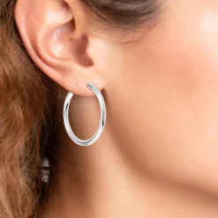 Créoles So Charm - B4141-ARGENT - Boucles D'Oreilles Argentées