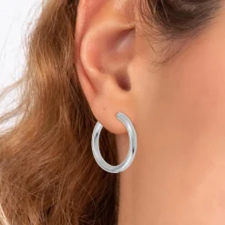 Créoles So Charm - B4140-ARGENT - Boucles D'Oreilles Argentées