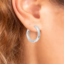 Créoles So Charm - B4139-ARGENT - Boucles D'Oreilles Argentées
