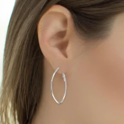 Créoles So Charm - B2787-ARGENT - Boucles D'Oreilles Argentées
