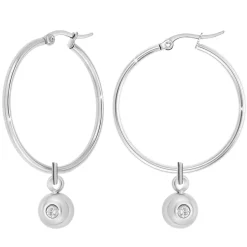 Créoles So Charm - BD2261-ARGENT-DIAMANT - Boucles D'Oreilles Argentées