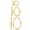 Créoles So Charm - B4139-DORE+B4140-DORE+B4141-DORE - Boucles D'Oreilles Dorées