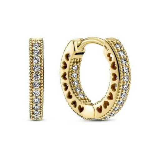 Créoles Cœur Pavé Pandora Signature