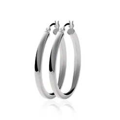 Créoles femme argent 3 mm - Z3030