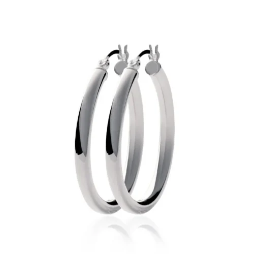 Créoles femme argent 3 mm - Z3030