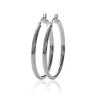 Créoles femme argent 4 mm - Z3040