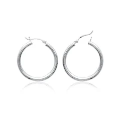 Créoles femme argent 3 mm - Z3030