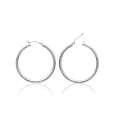 Créoles femme argent 4 mm - Z3040