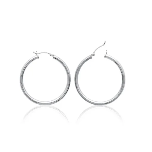 Créoles femme argent 4 mm - Z3040