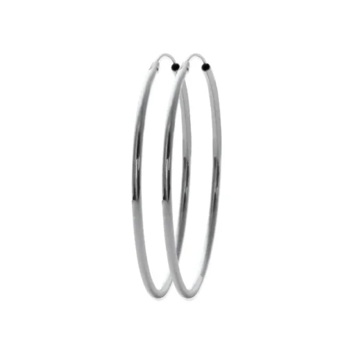 Créoles femme argent rhodié 6 mm - W0YY60