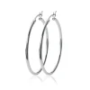 Créoles femme argent rhodié 5 mm - WUU50