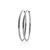 Créoles femme argent rhodié 4 mm - W0YY40