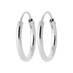 Créoles femme argent rhodié 16 mm - W0YYZ6
