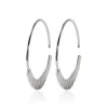 Créoles femme argent rhodié 27 mm - W6Y0300