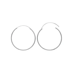 Créoles femme argent rhodié 6 mm - W0YY60