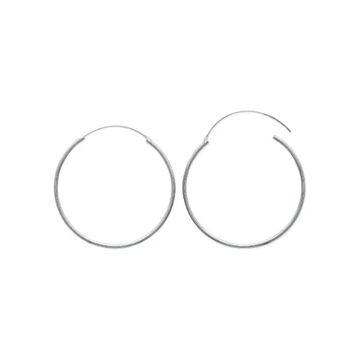 Créoles femme argent rhodié 6 mm - W0YY60