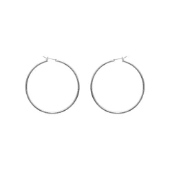 Créoles femme argent rhodié 5 mm - WUU50