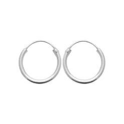 Créoles femme argent rhodié 16 mm - W0YYZ6