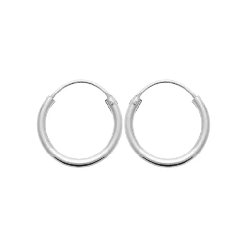 Créoles femme argent rhodié 16 mm - W0YYZ6