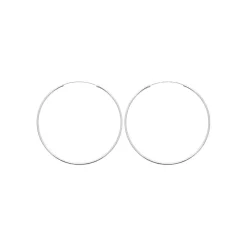 Créoles femme argent rhodié 7 mm - W0YYW0