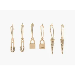 Créoles Femme Balaboosté Avec Cadenas Et Epingle - 3502456534247 Métal Doré