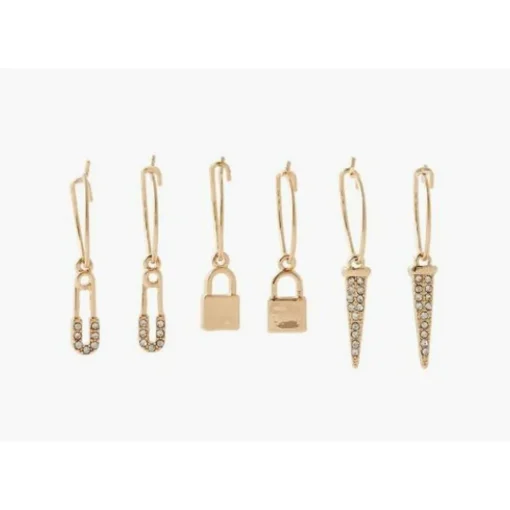 Créoles Femme Balaboosté Avec Cadenas Et Epingle - 3502456534247 Métal Doré