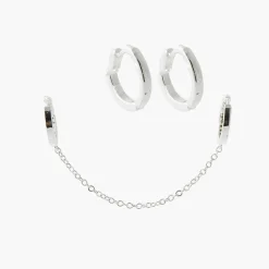 Créoles Femme Balaboosté Avec Chaine - 3502456533561 Métal Argent