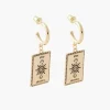 Créoles Femme Balaboosté Mini Creole Pdt Rectangle Ac Gravure - 3502456532069 Métal Doré