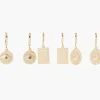 Créoles Femme Balaboosté Set De 3 Mini Médailles Œil Cœur Et Lune - 3502456531383 Métal Doré
