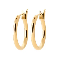 Créoles femme plaqué or 12 mm - YUUZ4