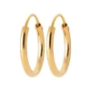 Créoles femme plaqué or 14 mm - Y0YYZ6