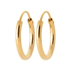 Créoles femme plaqué or 14 mm - Y0YYZ6