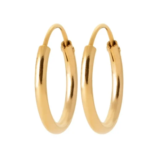 Créoles femme plaqué or 14 mm - Y0YYZ6
