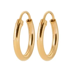 Créoles femme plaqué or 14 mm - Y0YYZ4