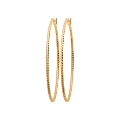 Créoles femme plaqué or 5 mm - Y6YY550