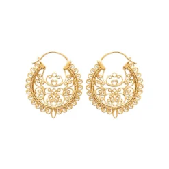Créoles femme plaqué or 3 mm - Y6YY300