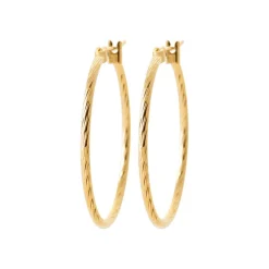 Créoles femme plaqué or 3 mm - Y6Z4U30